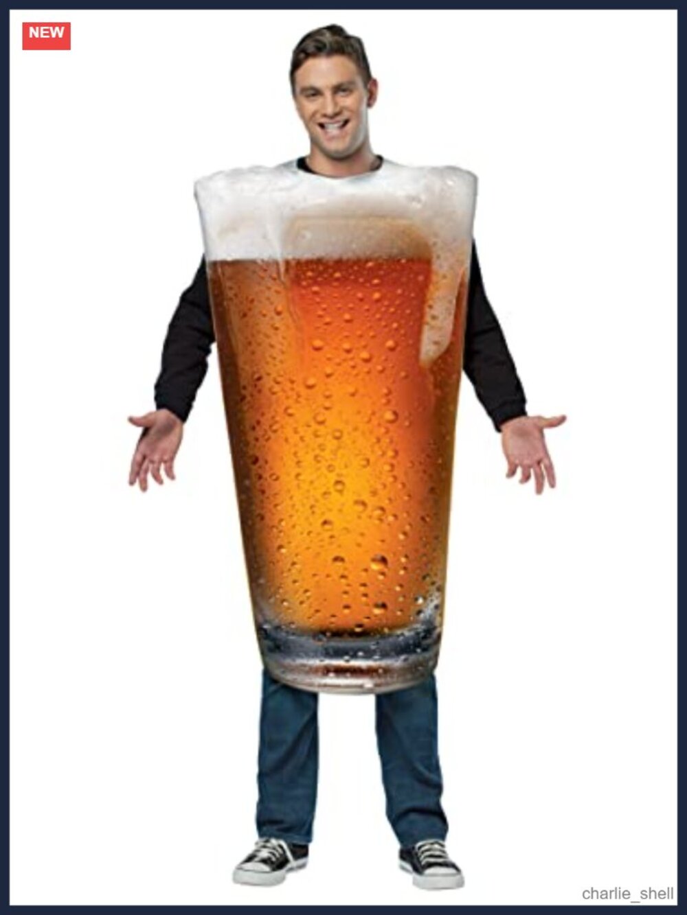 Get Real Beer Pint Costume Unisex Adult Foam Tunic Party Halloween